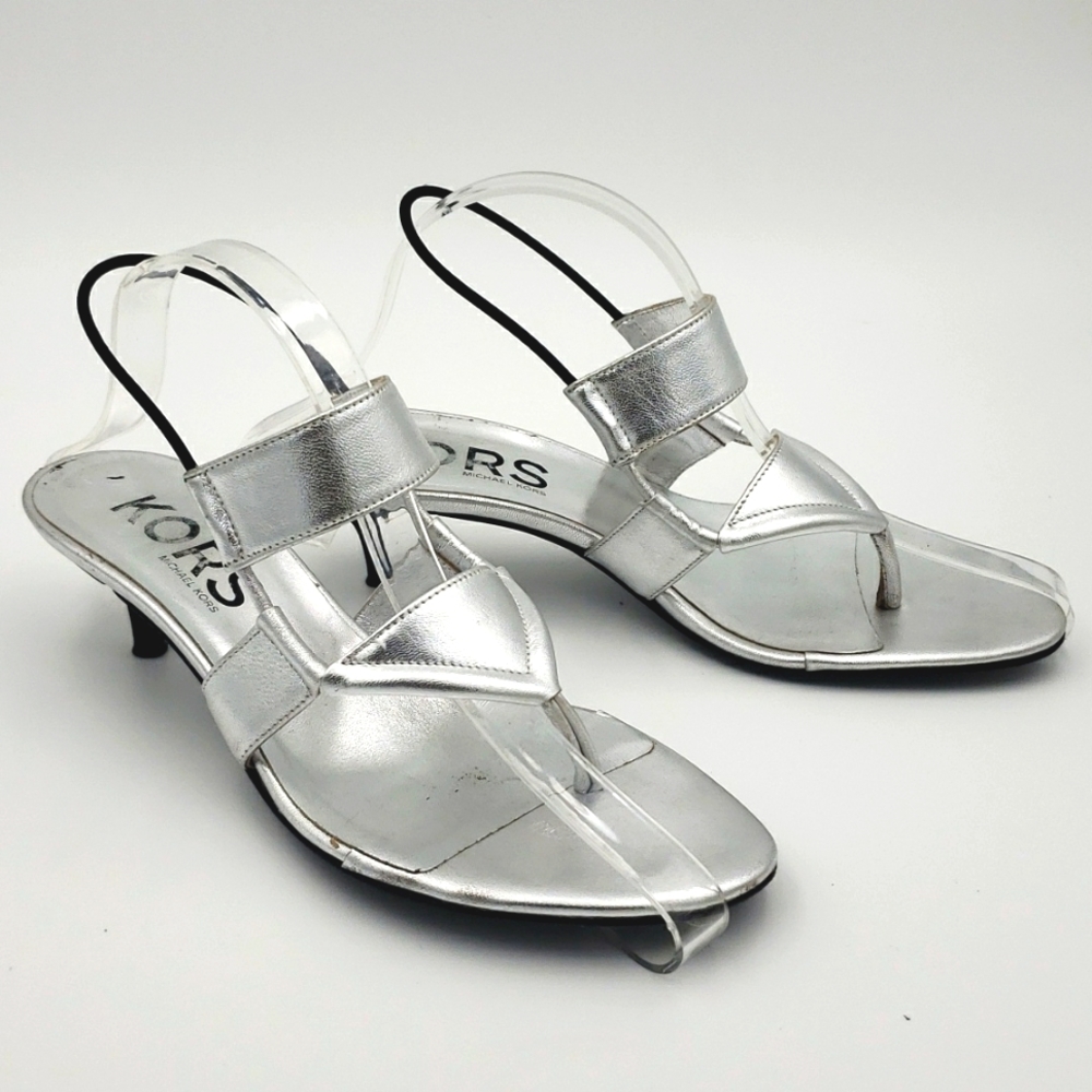 KORS KITTEN HEEL SANDALS